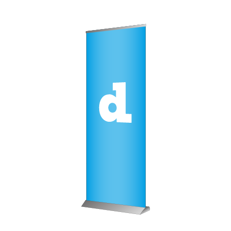 Roll-Up Deluxe | B 85 cm x H 153 - 200 cm | einseitig bedruckt